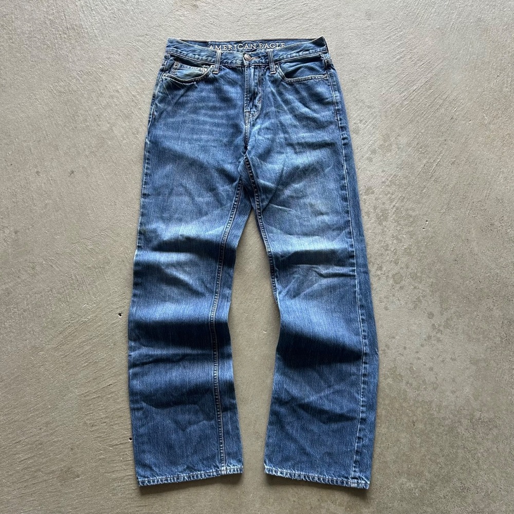 Vintage American Eagle Bootcut Jeans Size 30x34 Blue Medium Wash Denim